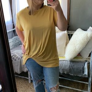 Yellow Knotted Tshirt